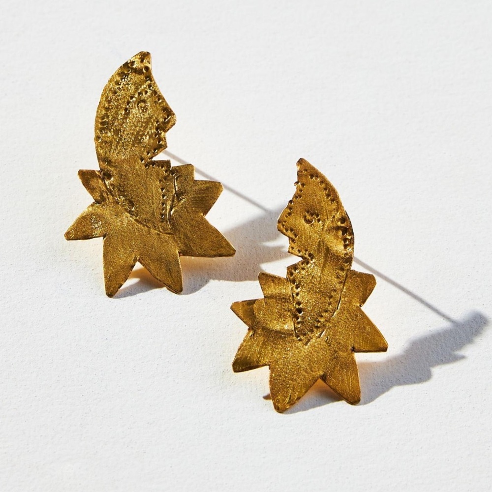 Apres Ski x Anthropologie Gold Celestial Drop Earrings